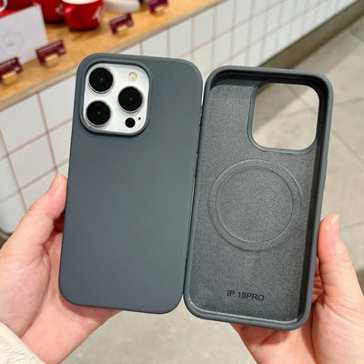 Liquid Original Magnetic For Magsafe Wireless Case for iPhone 17 Air 16 15 14 Plus 13 12 Pro Max Charging Candy Silicone Cover