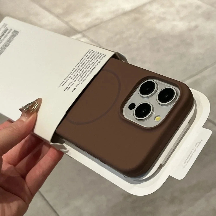 Luxury Liquid Silicone Case For iPhone 16E 16 15 14 Plus 13 12 Pro Max 11 for Magsafe Magnetic Wireless Charging Shockproof Capa