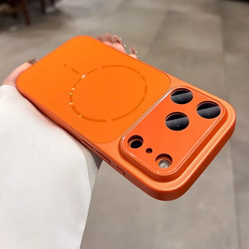 With Camera Control Button Matte Magnetic Magsafe Case For iPhone 17 Pro Max 16 15 14 13 Large Window PC Shockproof Cover