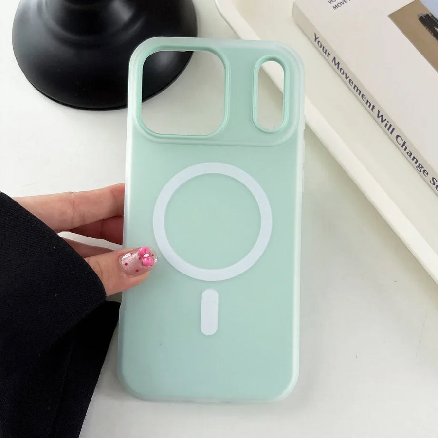 Luxury Candy Matte for Magsafe Case for iPhone 17 Air 16 15 14 13 12 Pro Max 11 16Plus 16E SE4 17Pro Magnetic Clear 2 IN 1 Cover