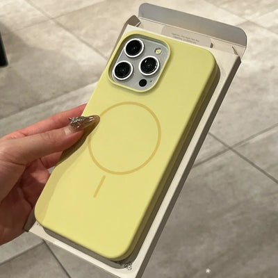 Luxury Liquid Silicone Case For iPhone 16E 16 15 14 Plus 13 12 Pro Max 11 for Magsafe Magnetic Wireless Charging Shockproof Capa