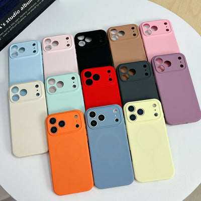 Original Liquid Silicone Magnetic Case For iPhone 17 Air 16 15 14 Plus 13 12 Pro Max For Magsafe Camera Protection Matte Cover