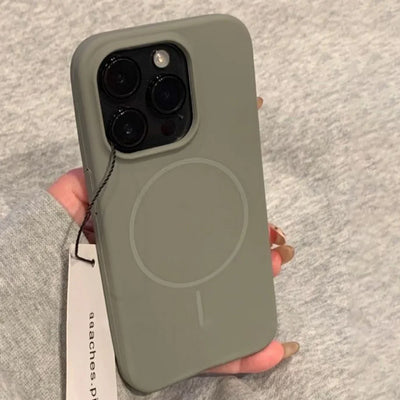 Luxury Liquid Silicone Case For iPhone 16E 16 15 14 Plus 13 12 Pro Max 11 for Magsafe Magnetic Wireless Charging Shockproof Capa