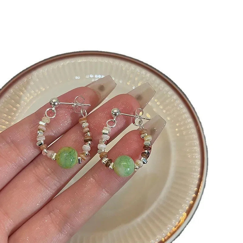 New Chinese Style Versatile Retro Earrings Long Tassel Horse Face Skirt Cheongsam Fashionable Temperament Accessories for Women