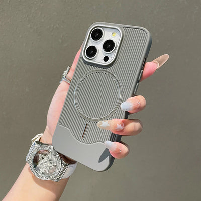 Luxury Vertical Striped Magnetic Phone Case For iPhone 17 Air 16 15 14 Plus 13 12 11 Pro Max Color Stripe Protective Cover