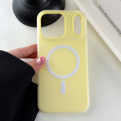 Luxury Candy Matte for Magsafe Case for iPhone 17 Air 16 15 14 13 12 Pro Max 11 16Plus 16E SE4 17Pro Magnetic Clear 2 IN 1 Cover