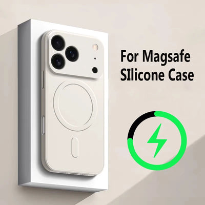 Silicone Shockproof Magnetic Case For iPhone 17 Air 16 15 14 13 12 Mini 11 Pro Max Plus For Magsafe Camera Protect Phone Cover