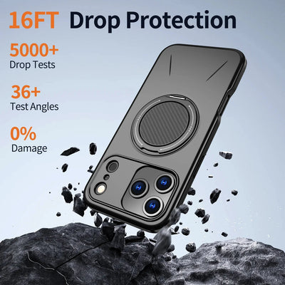 360° Magnetic Bracket Phone Case For iPhone 17 Air 16 15 14 13 12 11 Pro Max For Magsafe Shockproof Stand Holder Cover Funda