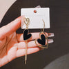 2PC Women's Fashion Style Silver Needle Asymmetric Heart shaped Earrings Jewelry Suitable for Date, Party, Festival Gifts