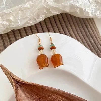 New Chinese Style Versatile Retro Earrings Long Tassel Horse Face Skirt Cheongsam Fashionable Temperament Accessories for Women