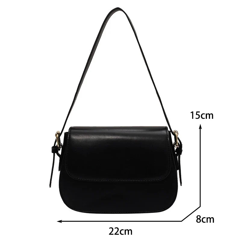 Advanced Texture Retro Small Saddle Bag Women 2024 New Popular All-Match Messenger Bag Fashion Underarm Bags Square Sling Bag