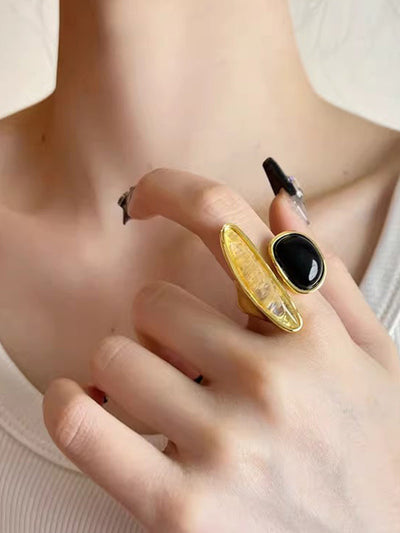 Geometric Shiny Rings Accessories