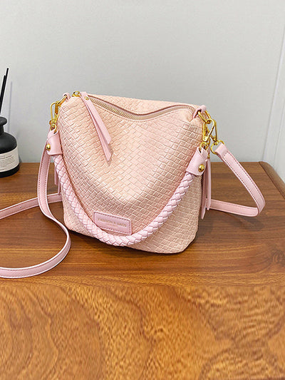 Split-Joint Woven Zipper Bags