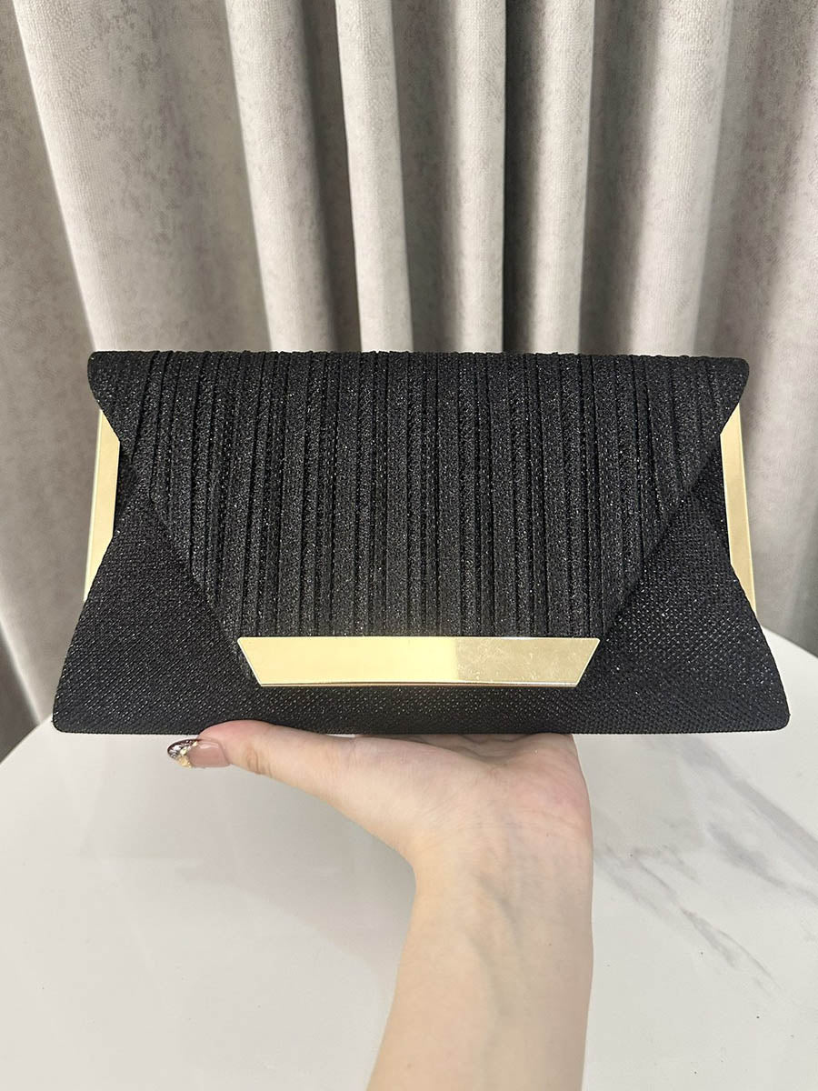Chains Geometric Pleated Shiny Crossbody Bags Evening Bags & Clutches Mini Bags