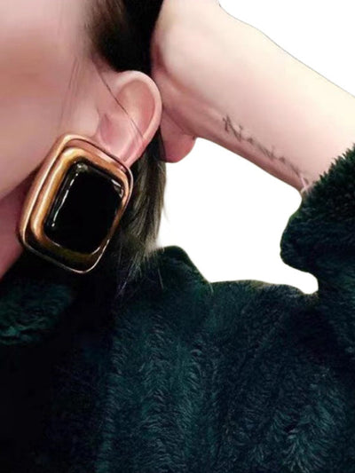 Geometric Shiny Earrings Accessories