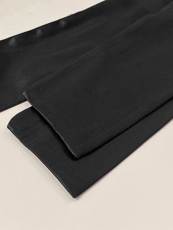 A-Line Sleeveless Polka-Dot Split-Joint Tied Waist Lapel Maxi Dresses Shirt Dress