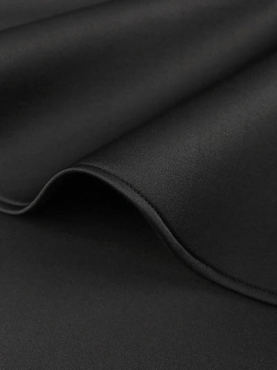 Bodycon High Waisted Ruffle Trim Solid Color Split-Joint Round-Neck Midi Dresses