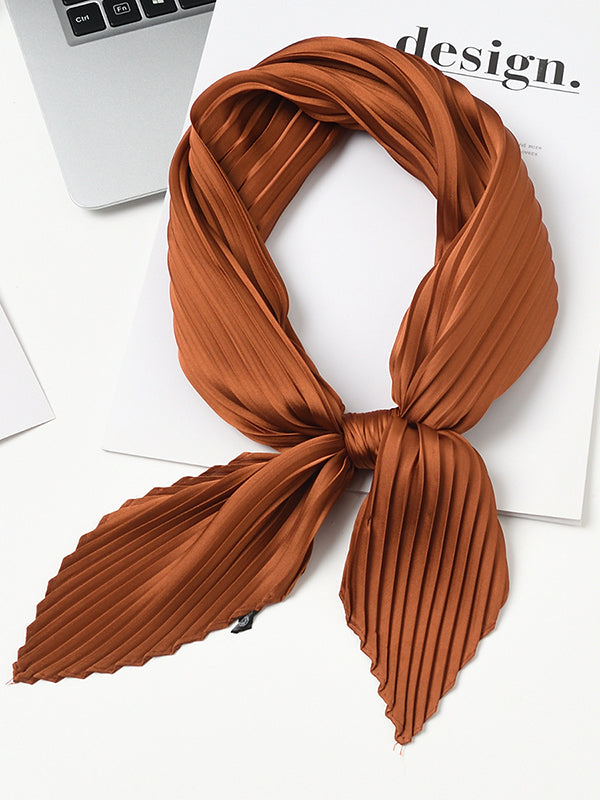 Pleated Solid Color Shawl&Scarf