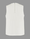 A-Line Loose Solid Color Split-Joint Round-Neck Vest Top