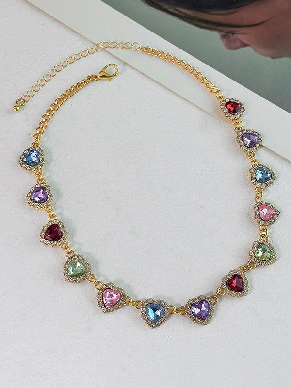 Geometric Heart Shape Necklaces Accessories