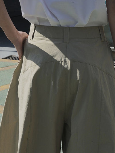 Loose Wide Leg Solid Color Split-Joint Casual Pants Bottoms Trousers