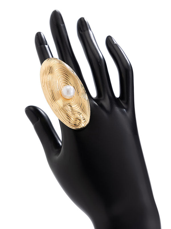 Geometric Solid Color Rings Accessories