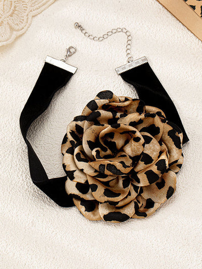 Flower Shape Leopard Necklaces Accessories