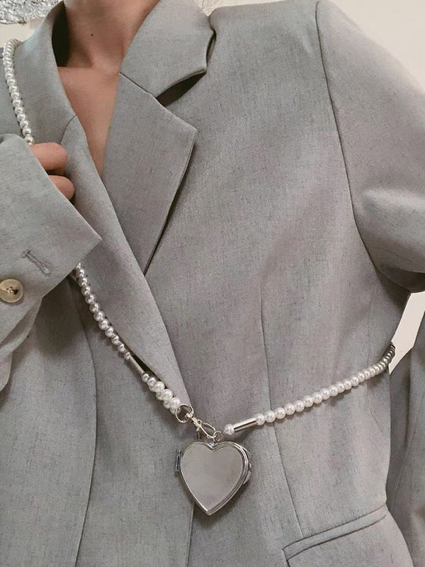 Beaded Heart Shape Shiny Waist Chain Accessories