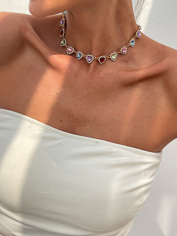 Geometric Heart Shape Necklaces Accessories