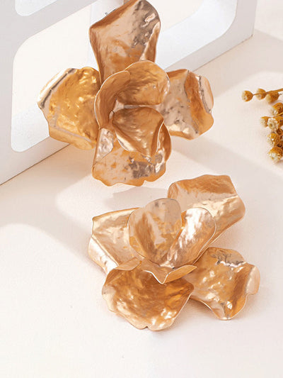 Flower Shape Shiny Earrings Accessories