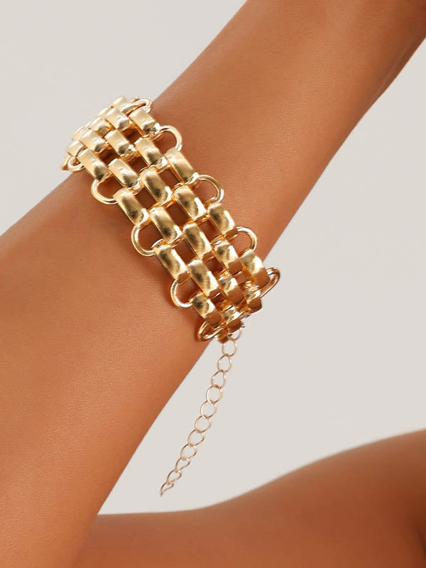Hollow Solid Color Split-Joint Bracelet Accessories