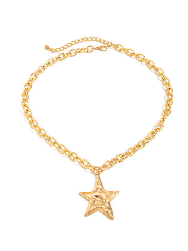 Chains Shiny Star Shape Necklaces Accessories