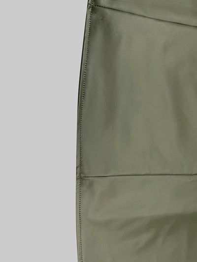 Long Sleeves Solid Color Split-Joint Round-Neck Inner Shirts + A-Line Bowknot Midi Dresses Two Pieces Set