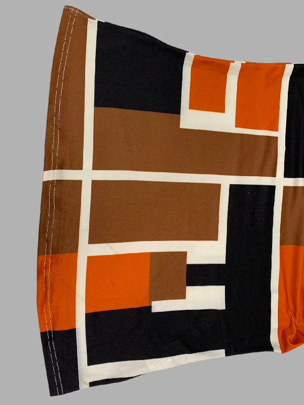 Long Sleeves Skinny Geometric Printed High Neck T-Shirts Tops