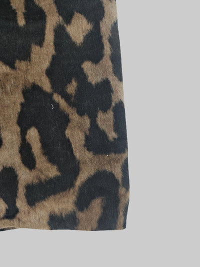 Long Sleeves Loose Buttoned Leopard Pockets Split-Joint V-Neck Outerwear Trench Coats