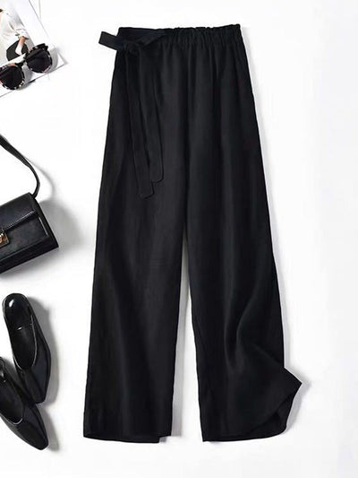 Loose Wide Leg Solid Color Pants