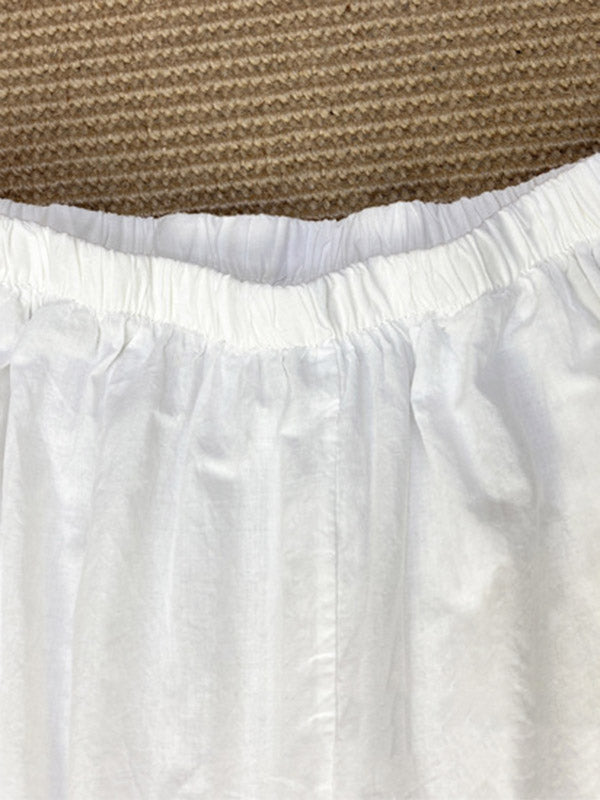 Vintage Loose Embroidered High Waisted Wide Leg Flared Pants