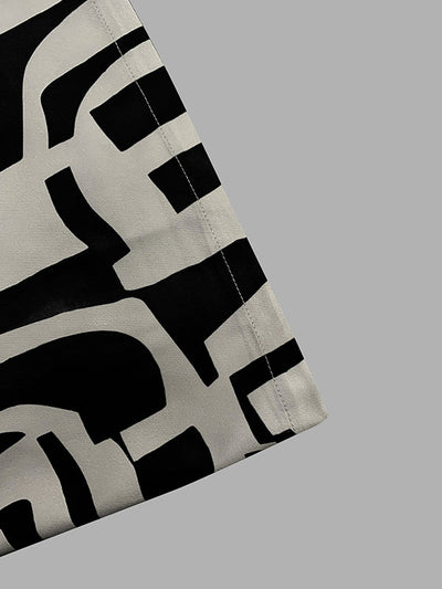 High Waisted Loose Pleated Printed Split-Joint Pants Trousers