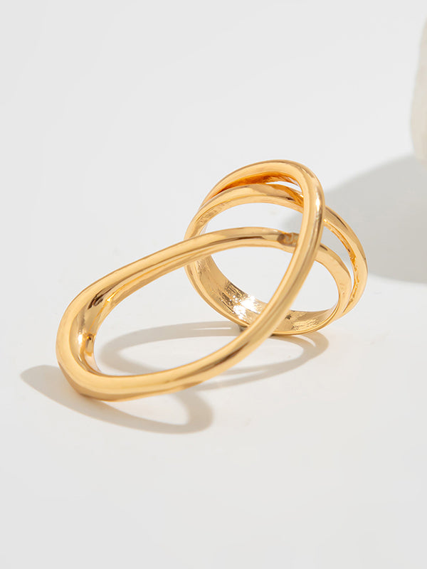 Irregularity Geometric Shiny Rings Accessories