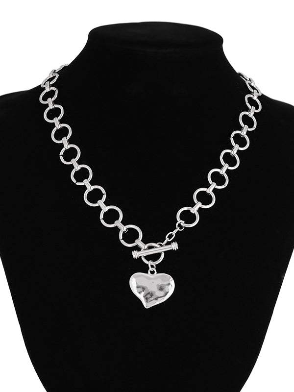 Normcore Chains Geometric Heart Shape Necklaces Accessories