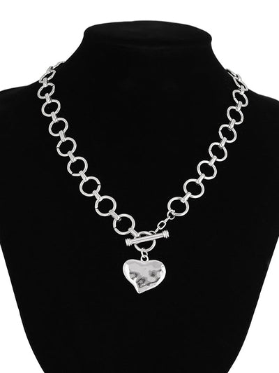 Normcore Chains Geometric Heart Shape Necklaces Accessories