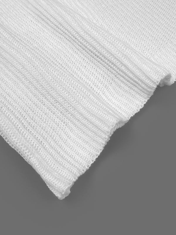 Long Sleeves Loose Buttoned Solid Color Split-Joint Round-Neck Pullovers Sweater Tops