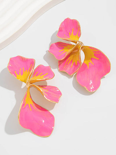 Flower Shape Drop Earrings