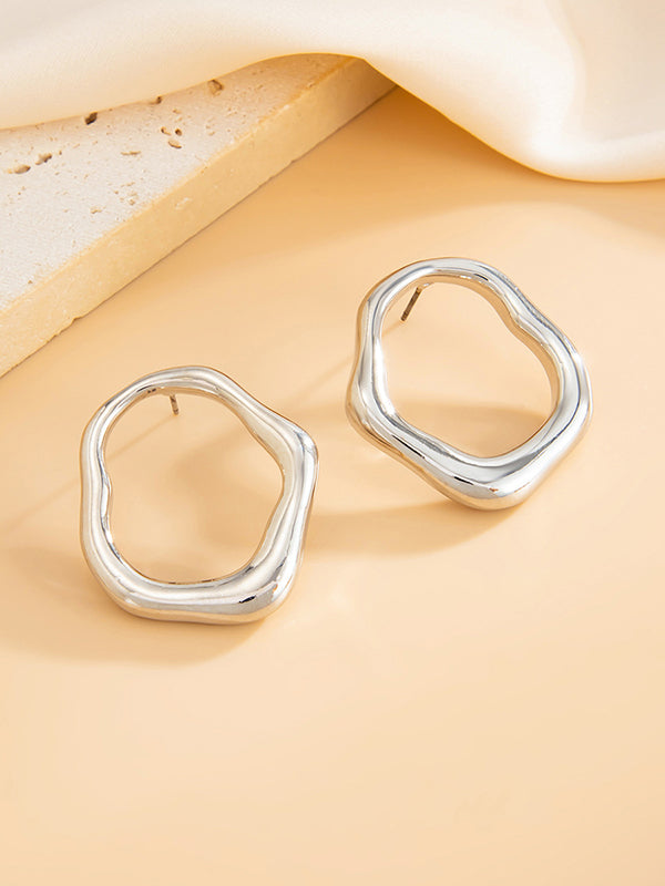 Irregularity Shiny Earrings Accessories