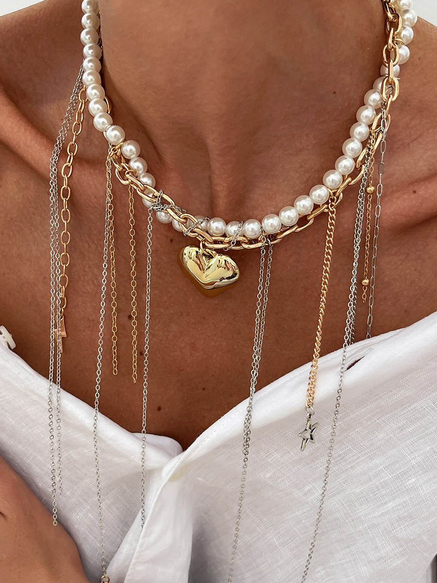 Chains Geometric Tasseled Necklaces Accessories