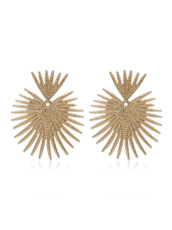 Heart Shape Hollow Solid Color Earrings Accessories