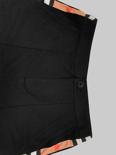 Loose Wide Leg Contrast Color Pockets Pants Trousers