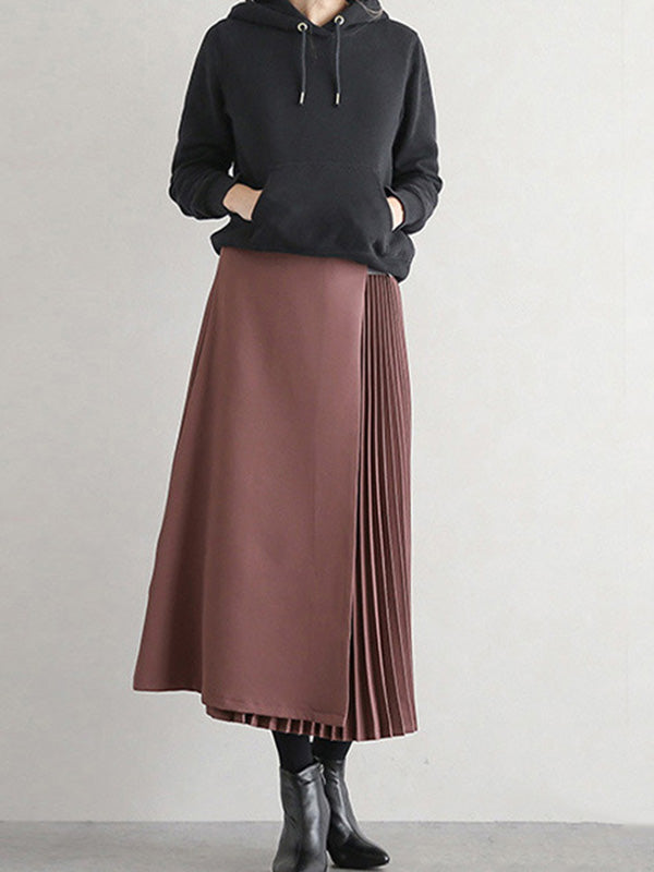 Graceful A-Line Pleated Skirt