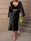 A-Line Loose Solid Color Skirts Bottoms