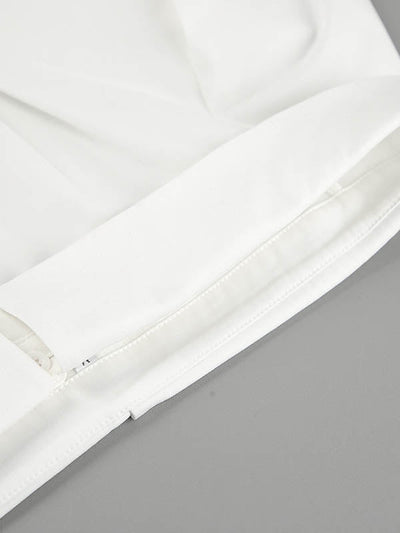 Long Sleeves Loose Buttoned Elasticity Pockets Solid Color Off-The-Shoulder Blouses&Shirts Tops